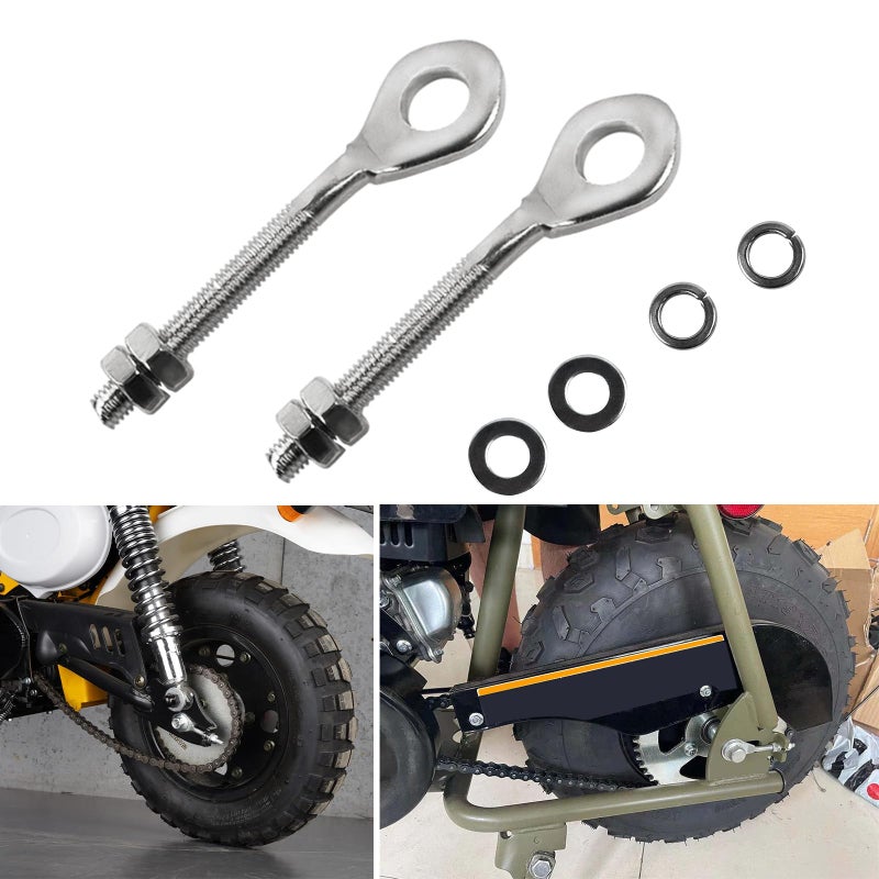FLYPIG 0.4" 12MM Chain Wheel Axle Adjusters Tensioner for 50CC 70CC 90CC 110CC 125CC CRF70 CT70 XL75 XR50 XR70 XR80 XR100 Dirt Bike 4 Wheeler Taotao Chain Axle Adjuster - Image 5